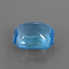 Topazio naturale blu da 3,45 ct, taglio smeraldo, trasparente