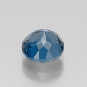 Topazio naturale blu da 1,74 ct, taglio rotondo, VVS