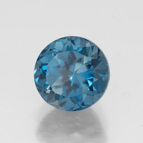 Topazio naturale blu da 2,14 ct, taglio rotondo, VS