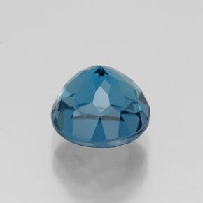 Topazio naturale blu da 1,99 ct, taglio rotondo, VVS-VS