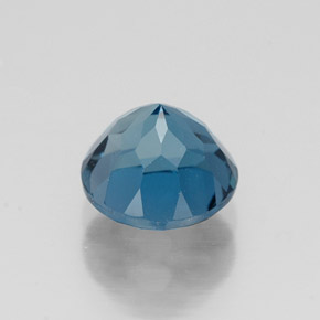 Topazio naturale blu da 1,83 ct, taglio rotondo, VVS-VS