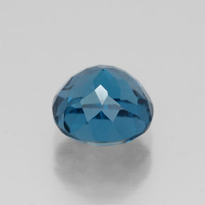 Topazio naturale blu da 1,92 ct, taglio rotondo, VVS