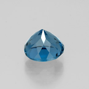 Topazio naturale blu da 1,98 ct, taglio rotondo, VVS