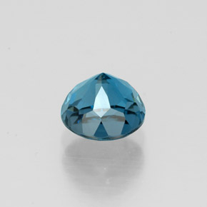 Topazio naturale blu da 1,33 ct, taglio rotondo, VVS