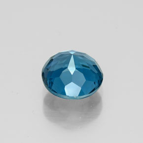 Topazio naturale blu da 1,74 ct, taglio rotondo, VVS