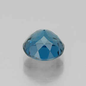 Topazio naturale blu da 1,85 ct, taglio rotondo, VVS-VS