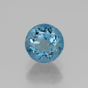 Topazio naturale blu da 1,11 ct, taglio rotondo, VS