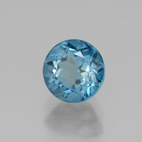 Topazio naturale blu da 1,11 ct, taglio rotondo, VS