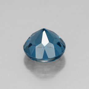 Topazio naturale blu da 1,81 ct, taglio rotondo, VVS-VS