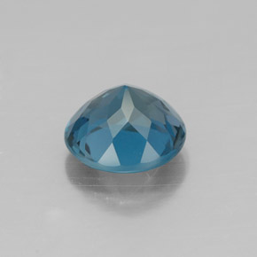 Topazio naturale blu da 1,55 ct, taglio rotondo, VVS-VS