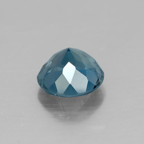 Topazio naturale blu da 1,56 ct, taglio rotondo, VVS