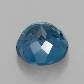 Topazio naturale blu da 2,86 ct, taglio rotondo, VVS