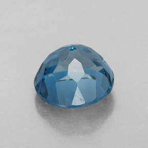 Topazio naturale blu da 2,75 ct, taglio rotondo, VVS-VS
