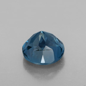 Topazio naturale blu da 2,89 ct, taglio rotondo, VVS-VS