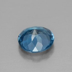Topazio naturale blu da 2,38 ct, taglio rotondo, VVS-VS