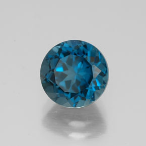 Topazio naturale blu da 2,72 ct, taglio rotondo, VVS