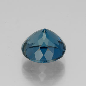 Topazio naturale blu da 2,89 ct, taglio rotondo, VVS