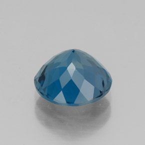 Topazio naturale blu da 2,23 ct, taglio rotondo, VVS