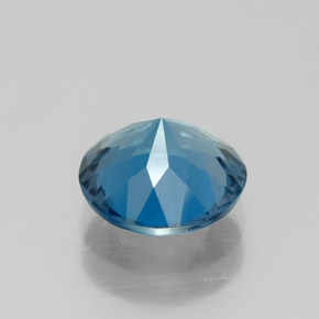 Topazio naturale blu da 2,00 ct, taglio rotondo, VVS-VS