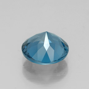 Topazio naturale blu da 2,04 ct, taglio rotondo, VVS-VS