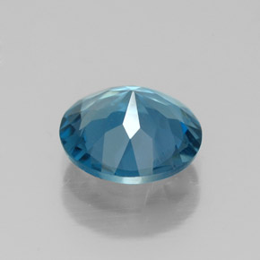 Topazio naturale blu da 1,98 ct, taglio rotondo, VVS-VS