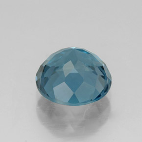 Topazio naturale blu da 2,46 ct, taglio rotondo, VVS-VS