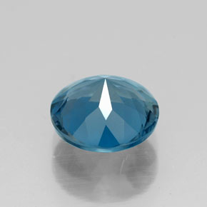 Topazio naturale blu da 2,10 ct, taglio rotondo, VVS-VS