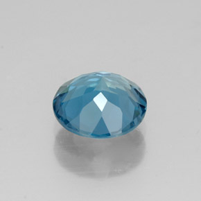 Topazio naturale blu da 1,46 ct, taglio rotondo, VVS