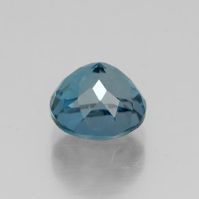 Topazio naturale blu da 2,20 ct, taglio rotondo, VVS