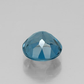 Topazio naturale blu da 1,76 ct, taglio rotondo, VVS