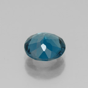 Topazio naturale blu da 1,38 ct, taglio rotondo, VVS