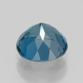 Topazio naturale blu da 1,65 ct, taglio rotondo, VVS
