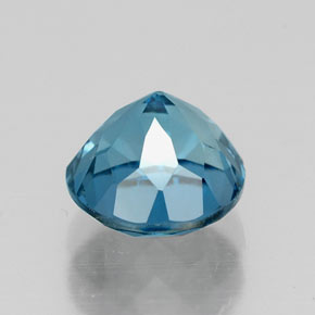 Topazio naturale blu da 1,92 ct, taglio rotondo, VS