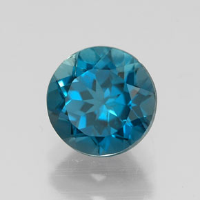 Topazio naturale blu da 1,56 ct, taglio rotondo, VS