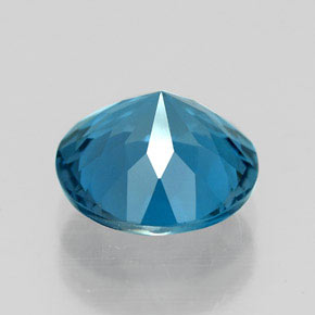 Topazio naturale blu da 2,16 ct, taglio rotondo, VVS