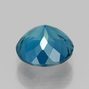 Topazio naturale blu da 2,40 ct, taglio rotondo, VVS