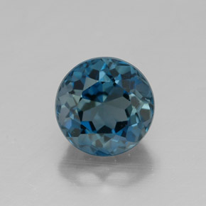 Topazio naturale blu da 2,10 ct, taglio rotondo, VS