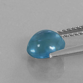Topazio naturale blu da 1,49 ct, taglio rotondo, trasparente