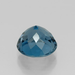 Topazio naturale blu da 2,65 ct, taglio rotondo, VVS