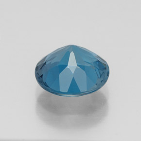 Topazio naturale blu da 2,10 ct, taglio rotondo, VVS
