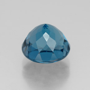 Topazio naturale blu da 2,99 ct, taglio rotondo, VVS-VS
