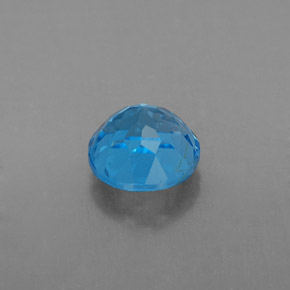 Topazio naturale blu da 1,83 ct, taglio rotondo, VS