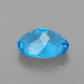 Topazio naturale blu da 2,51 ct, taglio ovale, VVS