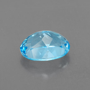 Topazio naturale blu da 2,51 ct, taglio ovale, VVS