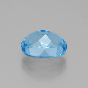 Topazio naturale blu da 2,71 ct, taglio ovale, VVS