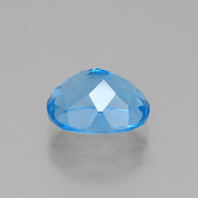 Topazio naturale blu da 2,69 ct, taglio ovale, VVS