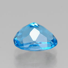 Topazio naturale blu da 1,79 ct, taglio ovale, VVS-VS