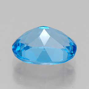 Topazio naturale blu da 2,41 ct, taglio ovale, VVS