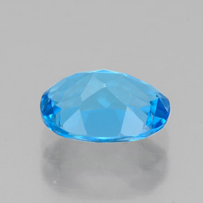 Topazio naturale blu da 1,53 ct, taglio ovale, VVS