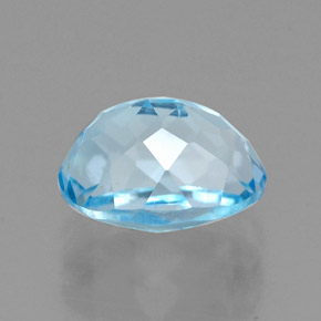 Topazio naturale blu da 2,02 ct, taglio ovale, VVS